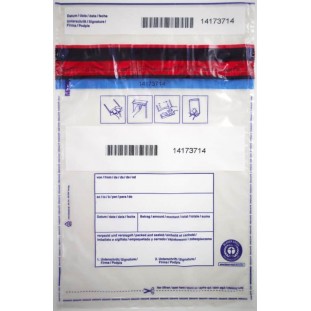 185 x 260 mm, Caurspīdīgi drošības maisi, vienreizlietojami 185 x 260 mm, Caurspīdīgi drošības maisi, vienreizlietojami